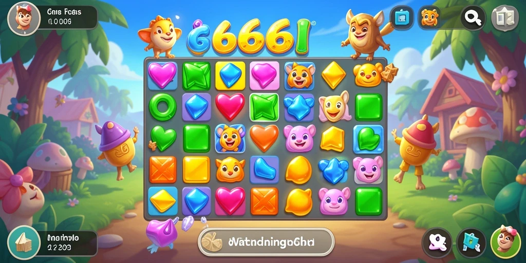Tampilan gameplay menarik dan penuh warna dari 666I.