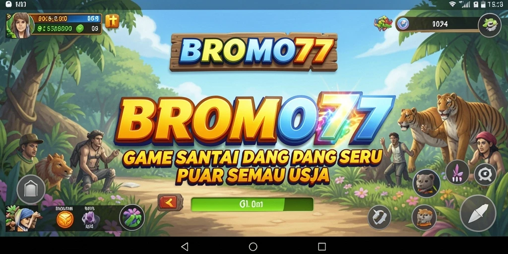 Screenshot utama BROMO77 menampilkan gameplay seru dan interaktif.