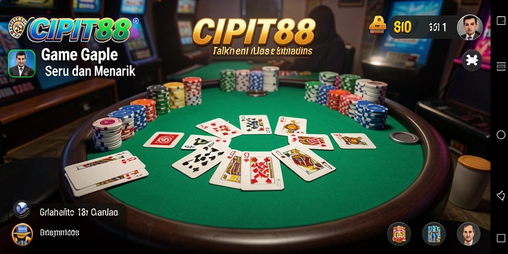 Tampilan menarik dengan gameplay seru Gaple di CIPIT88.