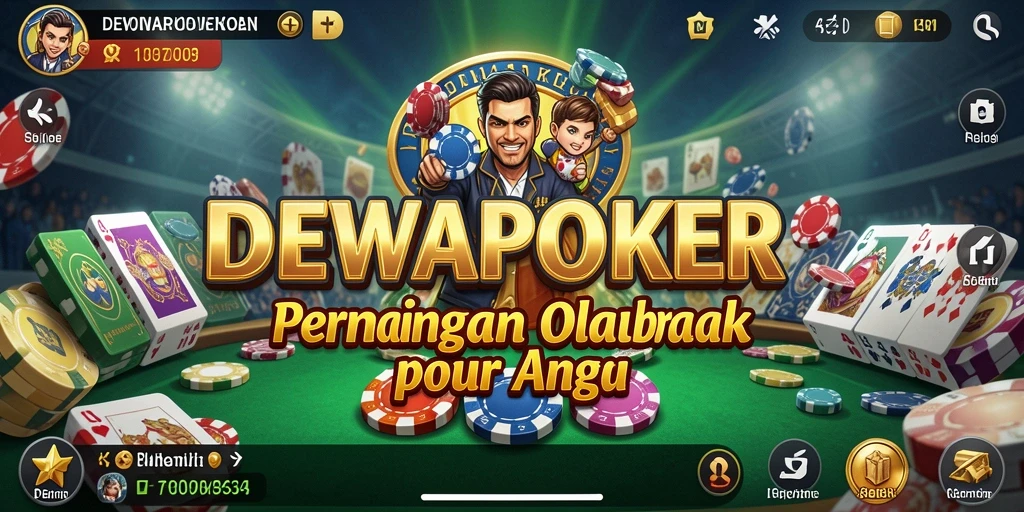 Tampilan atraktif gameplay DEWAPOKER dengan aksi mendebarkan.