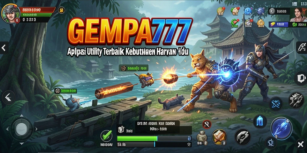 Screenshot utama GEMPA777 menunjukkan antarmuka pengguna yang intuitif untuk aplikasi Utility.