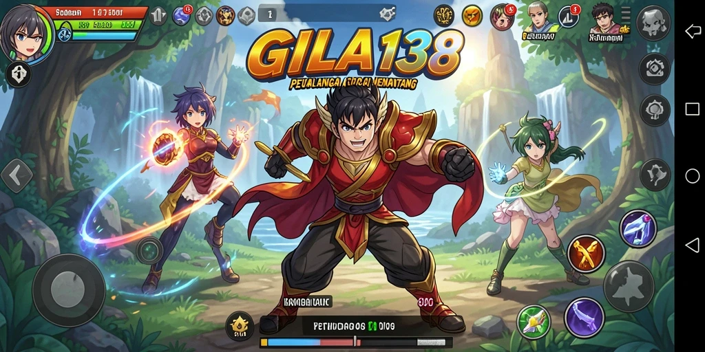 Tampilan gameplay GILA138 yang penuh aksi dan karakter Anime