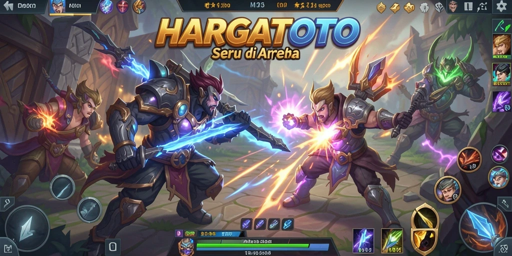 Gameplay HARGATOTO yang seru dan mendebarkan di arena MOBA.