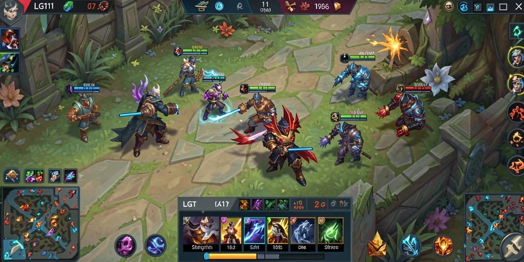 Tampilan gameplay LG111 yang memikat dalam pertempuran MOBA.