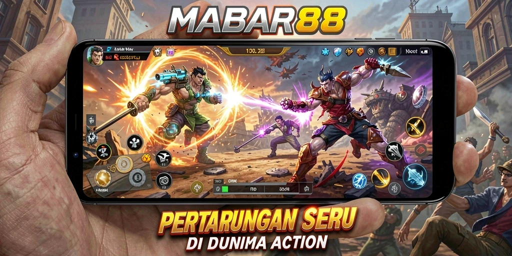 Tampilan gameplay MABAR88 yang menegangkan dan penuh aksi.