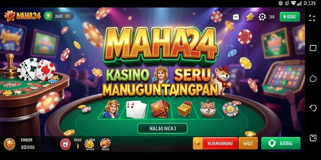 Tampilan screenshot utama MAHA24 menampilkan keseruan gameplay Kasino yang mendebarkan.