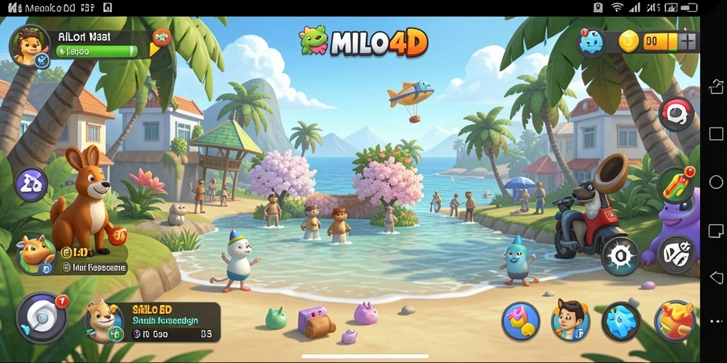Tampilan menarik dari gameplay <strong>MILO4D</strong> yang penuh warna.