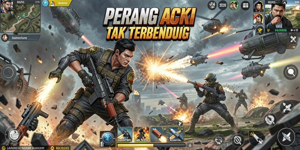 Screenshot R6R6 menampilkan aksi pertempuran yang mendebarkan.