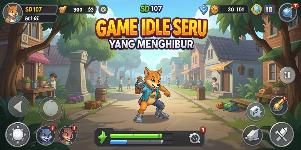 Tampilan gameplay menarik dari SD107 dengan elemen Idle yang menghibur.
