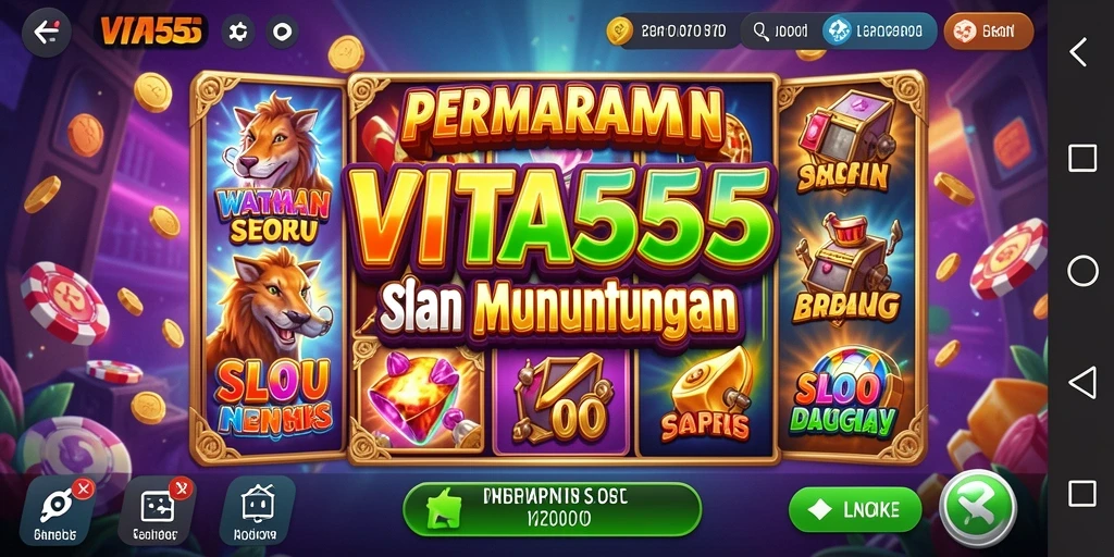 Tampilan gameplay menarik di VITA555 dengan mesin slot variatif.