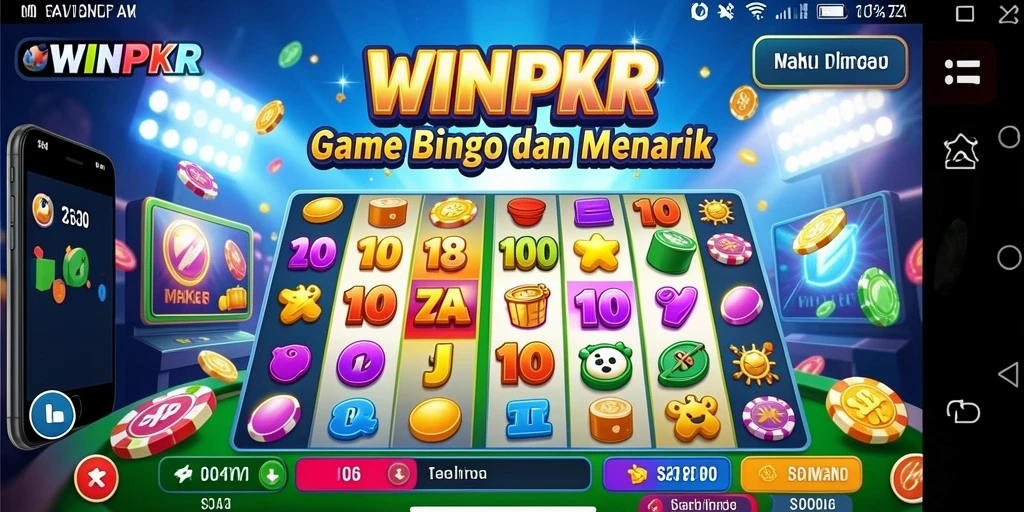 Tampilan gameplay seru dalam WINPKR dengan kartu Bingo.